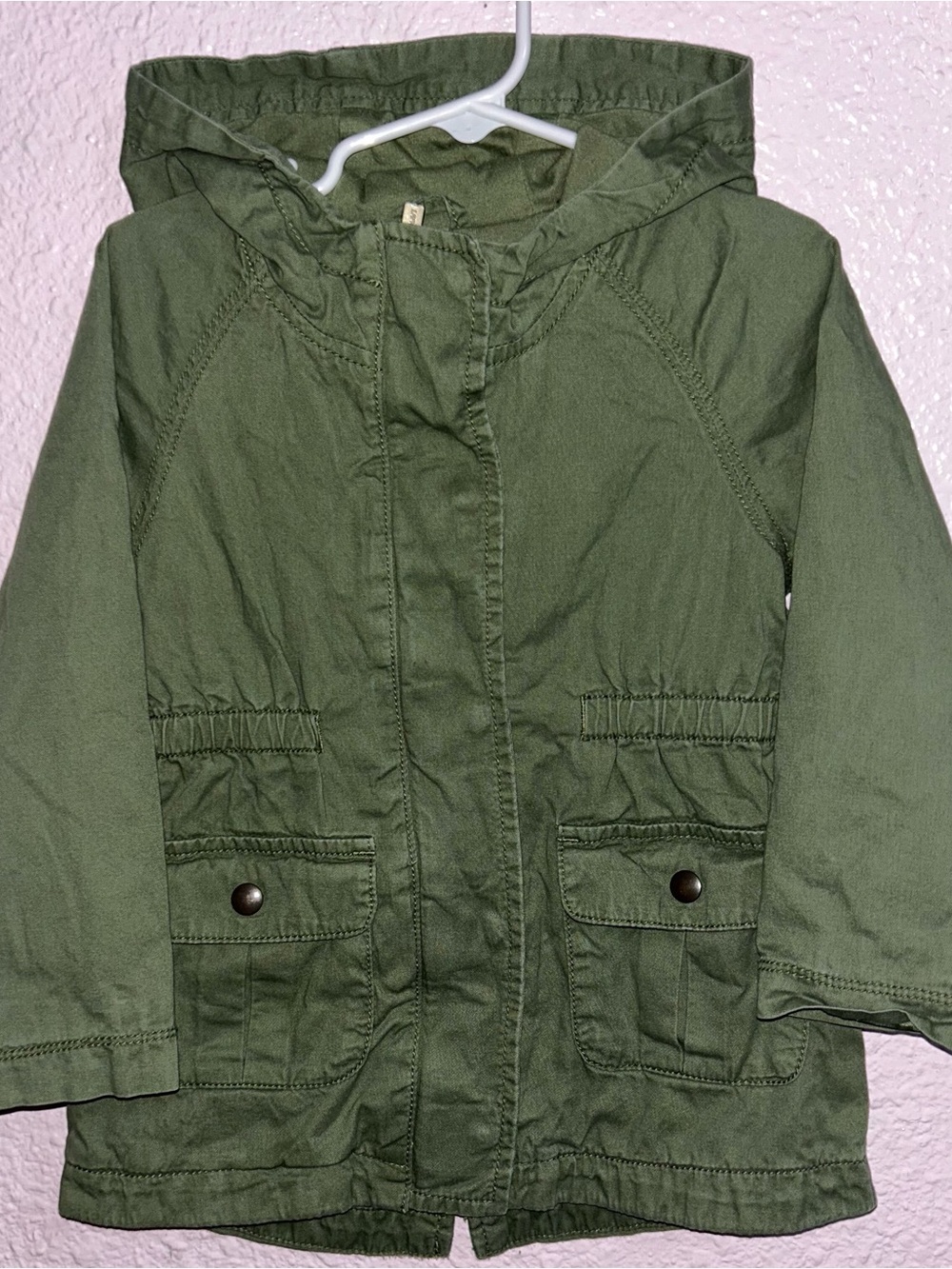 Old Navy Olive Green Hooded Kids Jacket